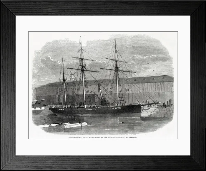 Framed Print : Alexandra, Lately Exchequered by the British Government, at Liverpool. Date: 1863 Framed Print : Alexandra, Lately Exchequered by the British Government, at Liverpool. Date: 1863