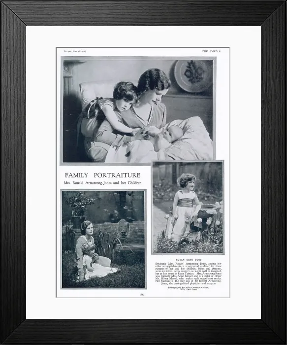 Framed Print : Mrs Ronald Armstrong-Jones and her children Framed Print : Mrs Ronald Armstrong-Jones and her children