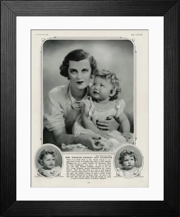 Framed Print : Mrs Charles Sweeny and daughter Frances Framed Print : Mrs Charles Sweeny and daughter Frances