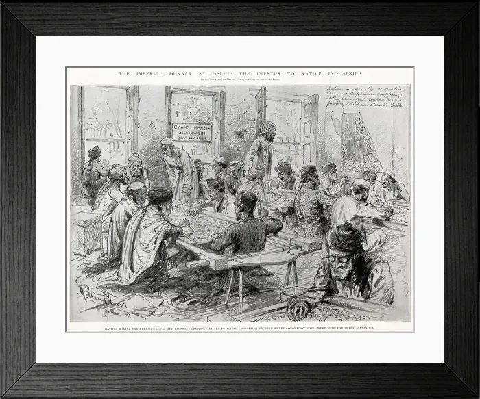 Framed Print : Imperial Durbar at Delhi, Impetus to Native Industries