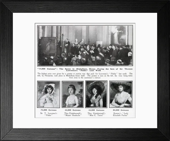 Framed Print : Auction of Sir Thomas Lawrence's Pinkie Framed Print : Auction of Sir Thomas Lawrence's Pinkie