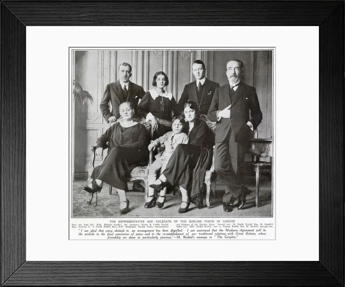 Framed Print : Turkish Ambassador and family Framed Print : Turkish Ambassador and family