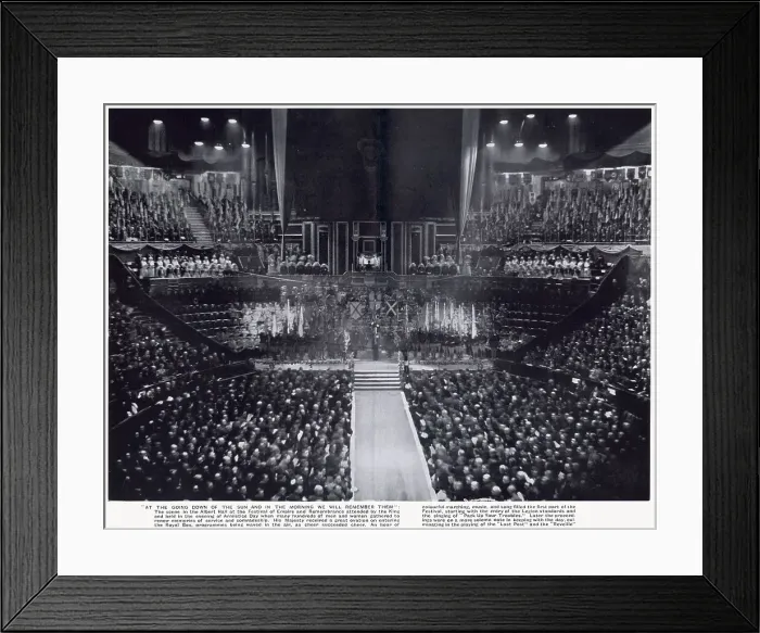 Framed Print : The British Legion Festival of Remembrance at The Royal Albert Hall attended by King Edward VIII - held on the evening of Armistice Day - November 11, 1936. Date: 1936 Framed Print : The British Legion Festival of Remembrance at The Royal Albert Hall attended by King Edward VIII - held on the evening of Armistice Day - November 11, 1936. Date: 1936
