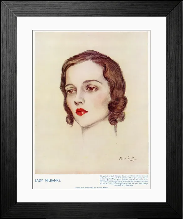 Framed Print : Margaret Sheila Mackellar Chisholm (1895 - 1969), Lady Loughborough, Australian Born wife of Francis Edward Scudamore St Clair-Erskine, Lord Loughborough (died 1929)