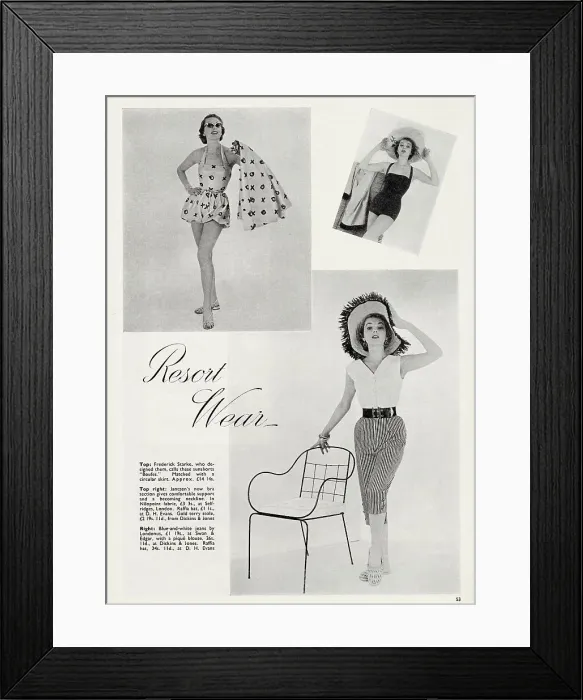 Framed Print : Summer Resort Wear - (top left ): Frederick Starke sunshorts boufes Framed Print : Summer Resort Wear - (top left ): Frederick Starke sunshorts boufes