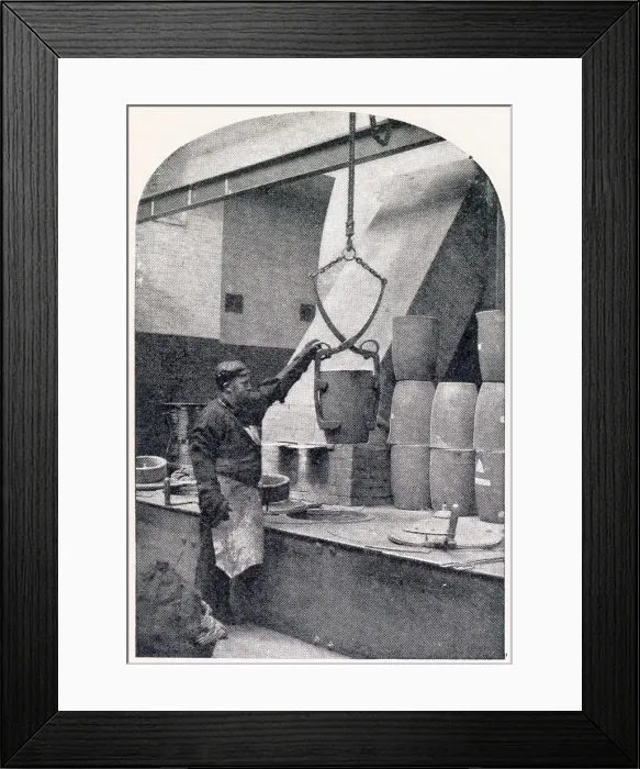 Framed Print : The Royal Mint - Ready for Moulding Machine 1902 Framed Print : The Royal Mint - Ready for Moulding Machine 1902