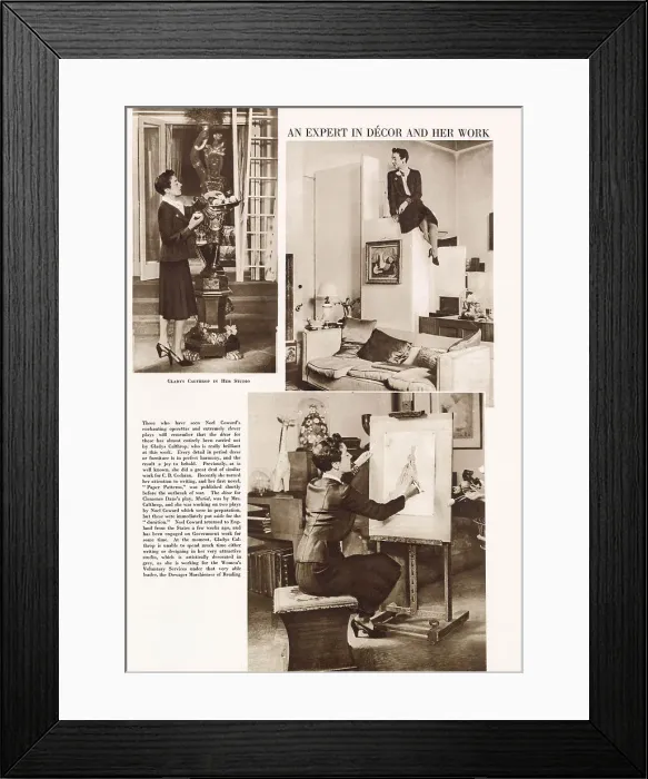 Framed Print : Gladys Edith Mabel Calthrop (ne Treeby), (1894 - 1980), artist and leading British stage designer. She is best known as the set and costume designer and for her collaborations, providing set and costumes for her friend Noel Coward's plays Framed Print : Gladys Edith Mabel Calthrop (ne Treeby), (1894 - 1980), artist and leading British stage designer. She is best known as the set and costume designer and for her collaborations, providing set and costumes for her friend Noel Coward's plays