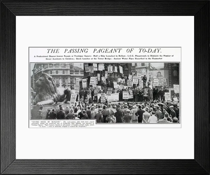 Framed Print : The Professional Banner-bearer Parade at Trafalgar Square Framed Print : The Professional Banner-bearer Parade at Trafalgar Square