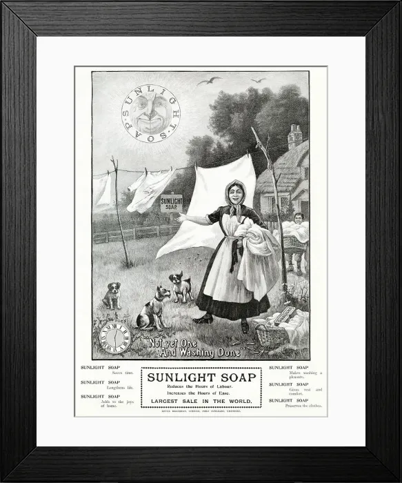 Framed Print : Advert for Sunlight Soap 1902 Framed Print : Advert for Sunlight Soap 1902
