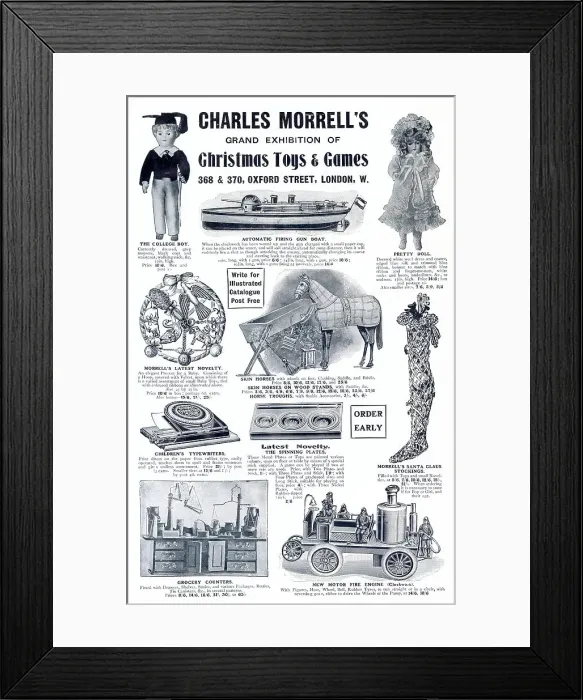 Framed Print : A selection of Christmas toys and games for children. Date: 1904 Framed Print : A selection of Christmas toys and games for children. Date: 1904