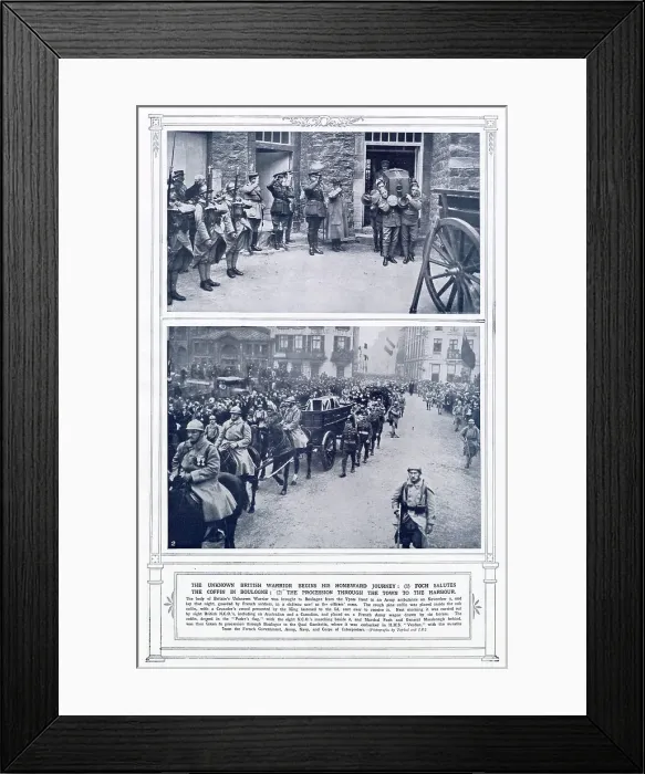 Framed Print : Unknown Warrior - Homeward in Boulogne 1920 Framed Print : Unknown Warrior - Homeward in Boulogne 1920