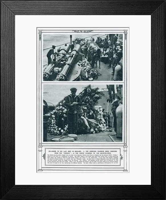 Framed Print : Unknown Warrior - From France to England Framed Print : Unknown Warrior - From France to England