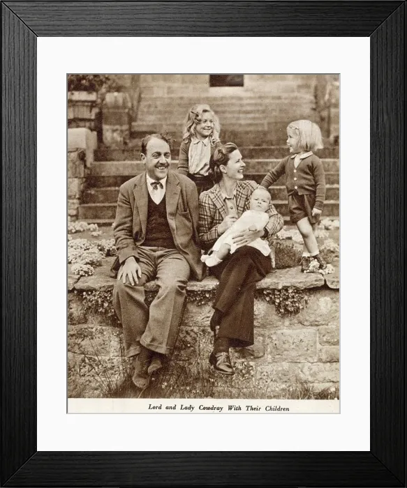 Framed Print : Viscount and Viscountess Cowdray with their children