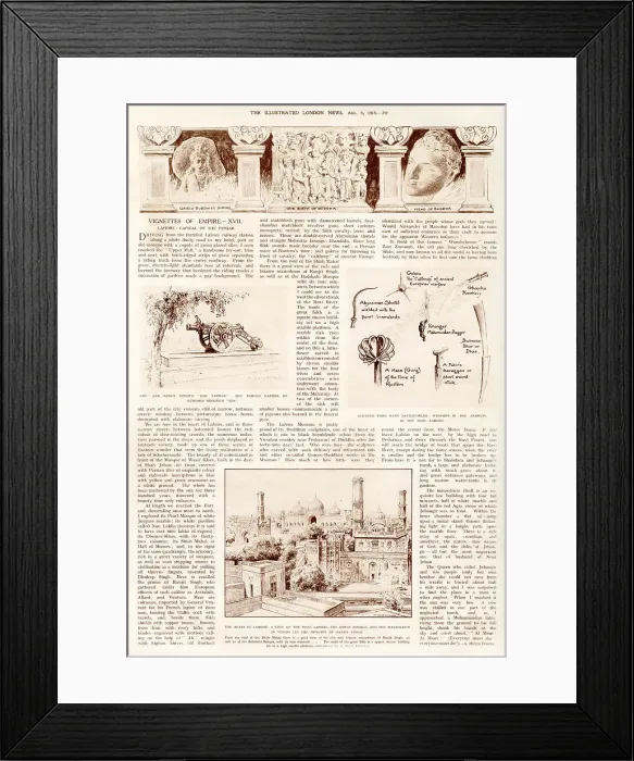 Framed Print : Alfred Hugh Fisher, Vignettes of Empire XVII. Lahore: capital of the Punjab. Gleaned from many battlefields: weapons in the armoury of the Fort, Lahore Date: 1913 Framed Print : Alfred Hugh Fisher, Vignettes of Empire XVII. Lahore: capital of the Punjab. Gleaned from many battlefields: weapons in the armoury of the Fort, Lahore Date: 1913