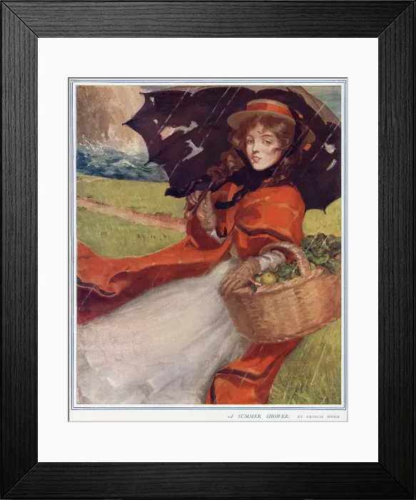 Framed Print : A Summer Shower by Francis Hodge (1881-1949) Date: 1912 Framed Print : A Summer Shower by Francis Hodge (1881-1949) Date: 1912