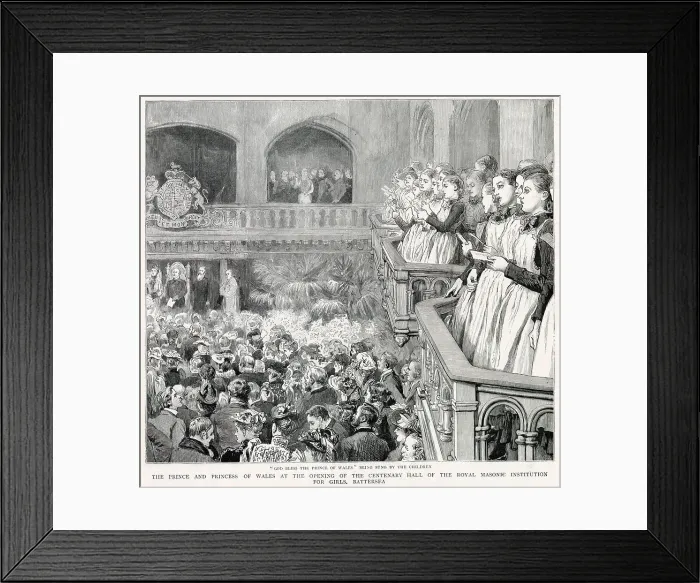 Framed Print : Opening of the centenary hall of Royal Masonic Institution Framed Print : Opening of the centenary hall of Royal Masonic Institution