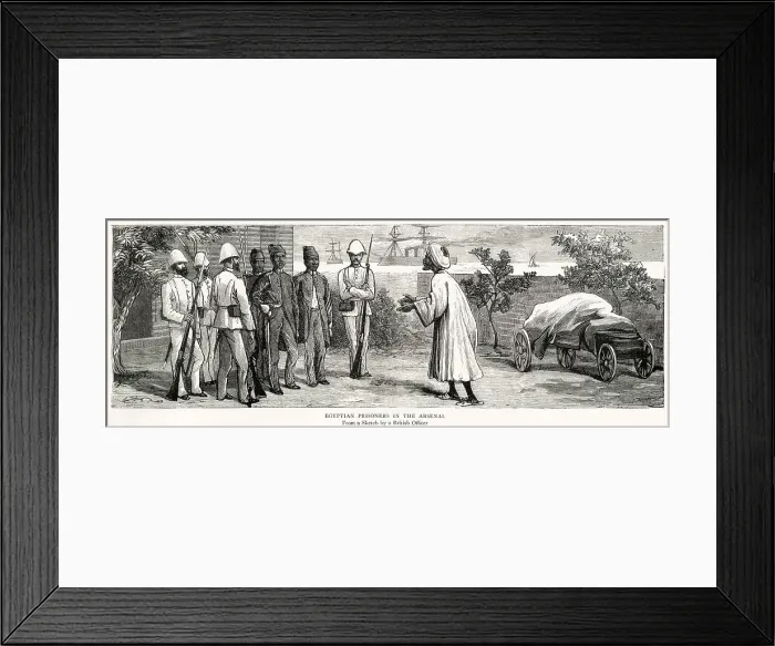 Framed Print : Egyptian prisoners in Arsenal, Alexandria