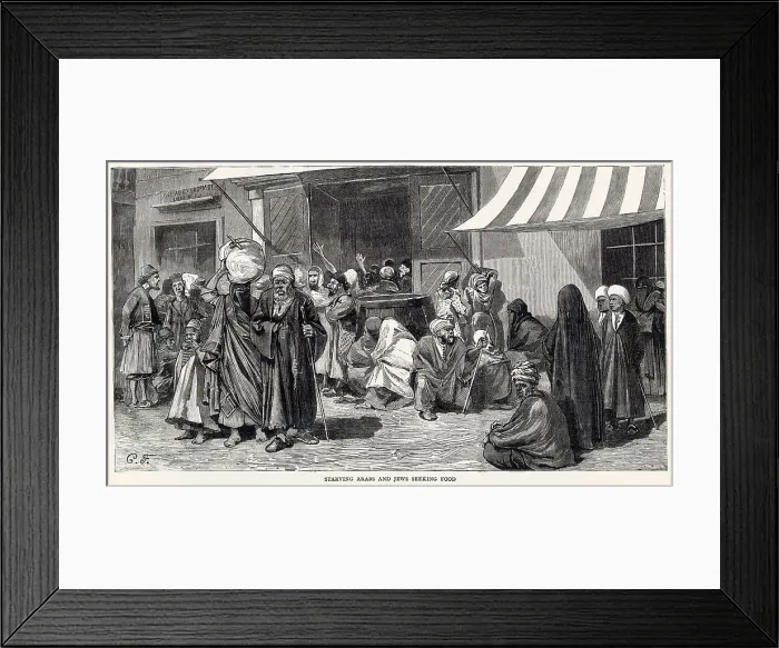 Framed Print : Arabs and Jews seeking food after burning of Alexandria Framed Print : Arabs and Jews seeking food after burning of Alexandria