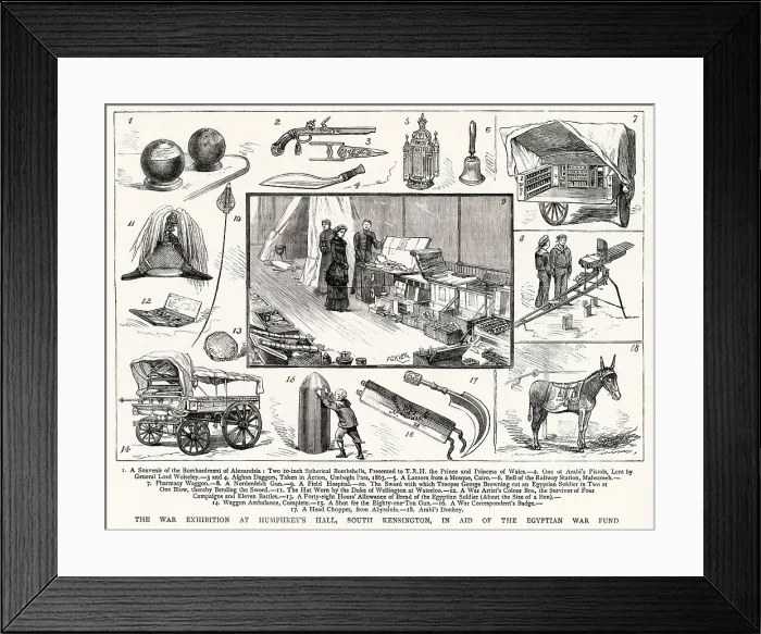 Framed Print : The war exhibition at Humphrey?s Hall, South Kensington Framed Print : The war exhibition at Humphrey?s Hall, South Kensington