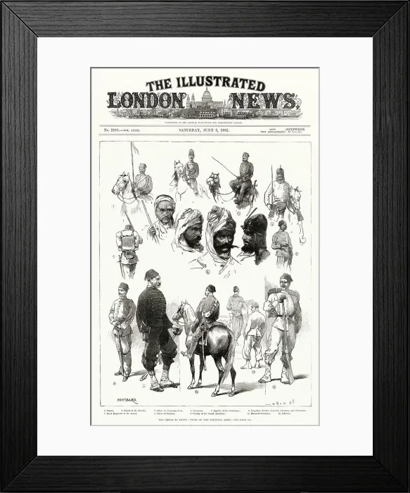 Framed Print : The Crisis in Egypt ? Types of the Egyptian Army