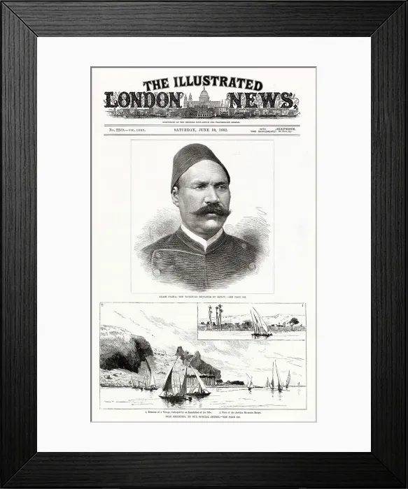 Framed Print : Arabi Pasha and Sketches on the River Nile, Egypt Framed Print : Arabi Pasha and Sketches on the River Nile, Egypt
