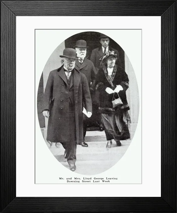 Framed Print : David Lloyd George leaving No. 10 Downing Street Framed Print : David Lloyd George leaving No. 10 Downing Street