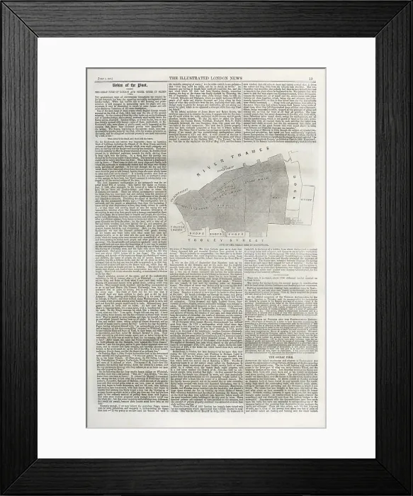Framed Print : Page from The Illustrated London News showing a pThe 1861 Tooley Street fire, also called the Great Fire of Tooley Street, started in Cotton's Wharf on Tooley Street, London, England, on 22 June 1861 Framed Print : Page from The Illustrated London News showing a pThe 1861 Tooley Street fire, also called the Great Fire of Tooley Street, started in Cotton's Wharf on Tooley Street, London, England, on 22 June 1861