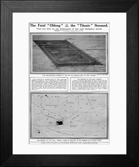 Framed Print : The fatal oblong into which the Titanic steamed Framed Print : The fatal oblong into which the Titanic steamed