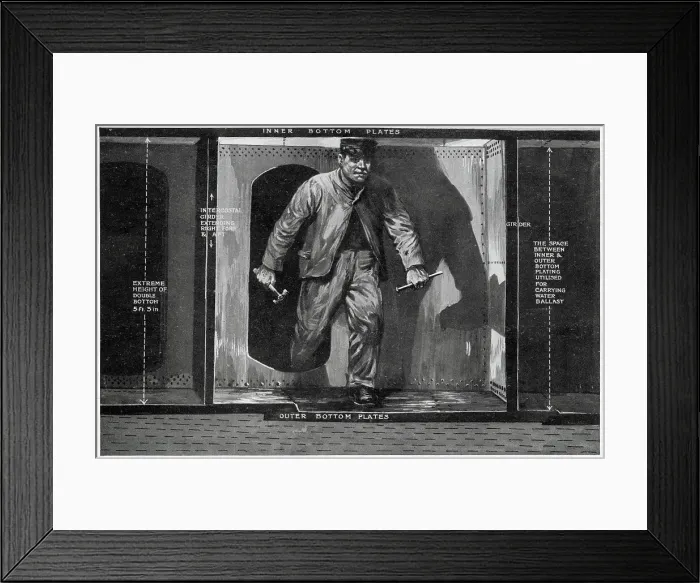 Framed Print : Height of the double bottom on a great liner Framed Print : Height of the double bottom on a great liner