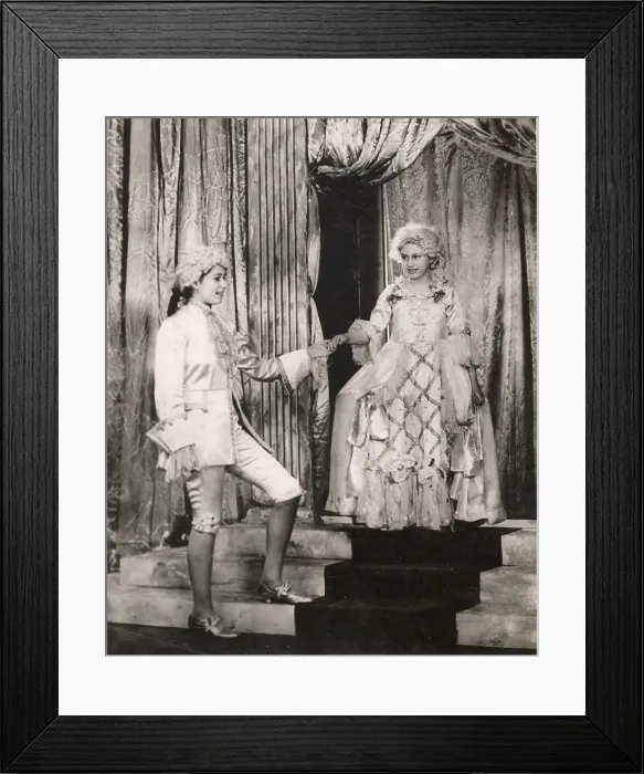 Framed Print : Princesses Elizabeth and Margaret in Pantomime 1942 Framed Print : Princesses Elizabeth and Margaret in Pantomime 1942