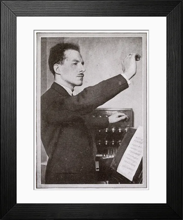 Framed Print : Leon Theremin (1896 - 1993) a Russian and Soviet inventor, most famous for his invention of the theremin, one of the first electronic musical instruments and the first to be mass-produced. Date: 1927 Framed Print : Leon Theremin (1896 - 1993) a Russian and Soviet inventor, most famous for his invention of the theremin, one of the first electronic musical instruments and the first to be mass-produced. Date: 1927