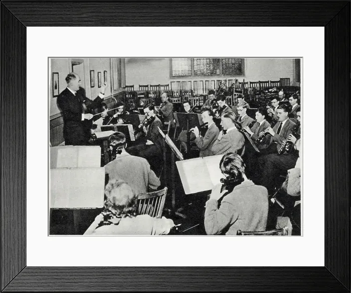 Framed Print : Mr Allen conducting the school orchestra in the Music School at Wellington College. Date: 1959 Framed Print : Mr Allen conducting the school orchestra in the Music School at Wellington College. Date: 1959