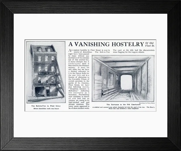 Framed Print : A Vanishing Hostelry of Old Fleet Street, London Framed Print : A Vanishing Hostelry of Old Fleet Street, London