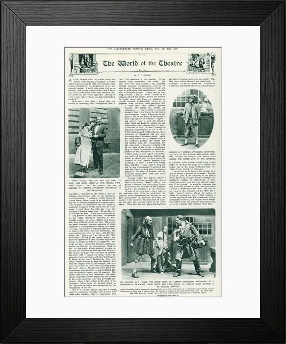Framed Print : The World of Theatre - (left) Miss Hilda Moore as Anna Valeska ('Big-Eyed Gladys') and Mr Charles Hawtrey as Ambrose in Ambrose Applejohn's Adventure at The Criterion Theatre, London Framed Print : The World of Theatre - (left) Miss Hilda Moore as Anna Valeska ('Big-Eyed Gladys') and Mr Charles Hawtrey as Ambrose in Ambrose Applejohn's Adventure at The Criterion Theatre, London
