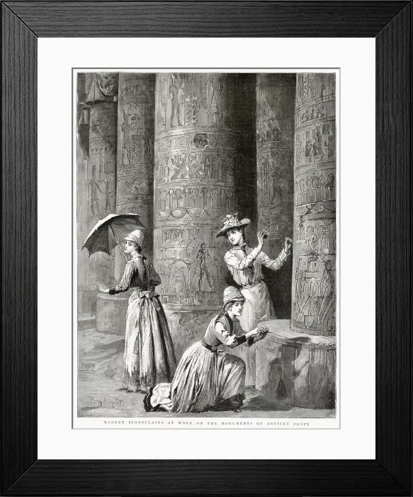 Framed Print : Modern Iconoclasts at work - Egypt Framed Print : Modern Iconoclasts at work - Egypt