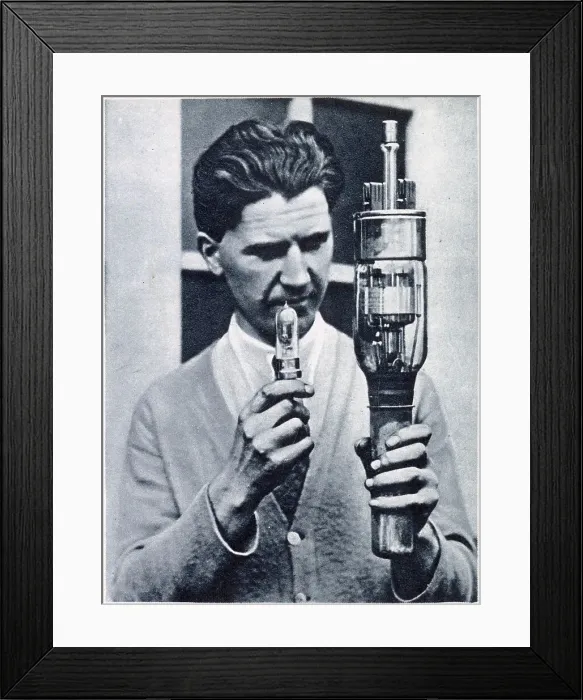 Framed Print : Valves Used Between London and New York 1927 Framed Print : Valves Used Between London and New York 1927