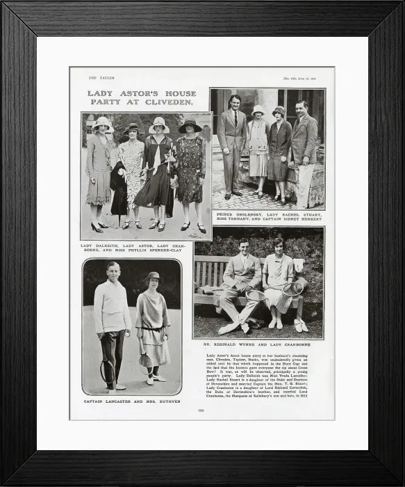 Framed Print : A house party at Cliveden, Taplow, Buckinghamshire, home of the Astors Framed Print : A house party at Cliveden, Taplow, Buckinghamshire, home of the Astors