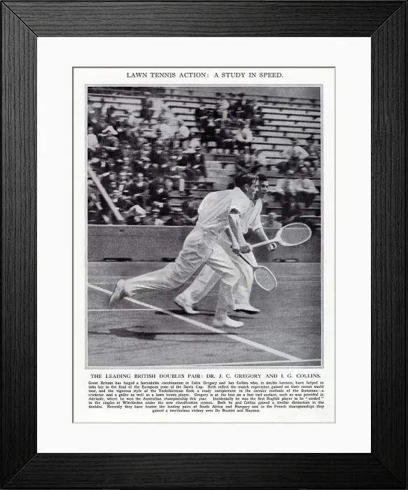 Framed Print : Dr J C Gregory and Ian G Collins - British doubles pairing