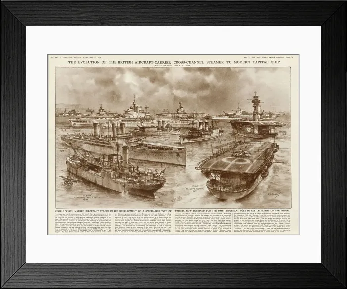 Framed Print : The Evolution of the British Aircraft Carrier Framed Print : The Evolution of the British Aircraft Carrier