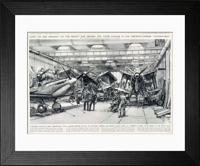 Framed Print : Upper Hangar in Royal Navy Aircraft Carrier HMS Indomitable Framed Print : Upper Hangar in Royal Navy Aircraft Carrier HMS Indomitable