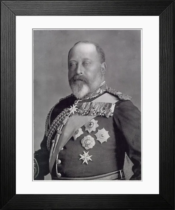 Framed Print : Albert Edward, Prince of Wales (1841 - 1901), later King Edward VII, wearing Field Marshal uniform. Date: circa 1896 Framed Print : Albert Edward, Prince of Wales (1841 - 1901), later King Edward VII, wearing Field Marshal uniform. Date: circa 1896