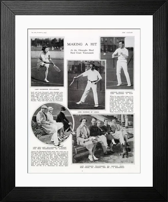 Framed Print : The Gleneagles Hotel Hard Court Tennis Tournament