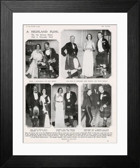 Framed Print : The 51st Division Dinner Club at Gleneagles Hotel
