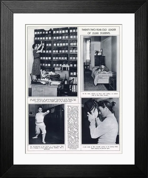 Framed Print : Mary Corsellis - president of National Union of Students Framed Print : Mary Corsellis - president of National Union of Students
