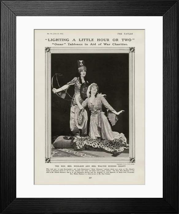 Framed Print : Omar Khayyam Tableaux in aid of war charities Framed Print : Omar Khayyam Tableaux in aid of war charities
