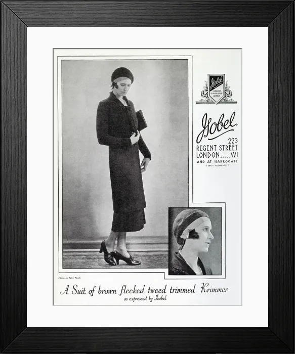 Framed Print : Isobel - tweed suit advertisement Framed Print : Isobel - tweed suit advertisement