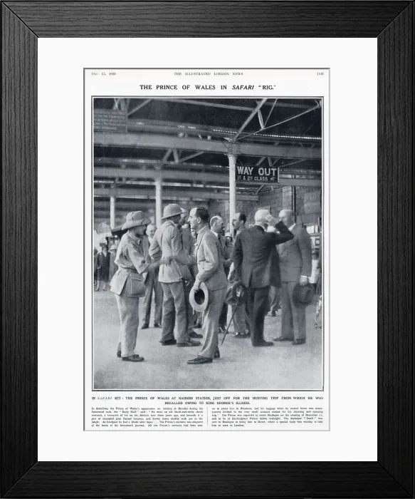 Framed Print : The Prince of Wales in safari rig Framed Print : The Prince of Wales in safari rig
