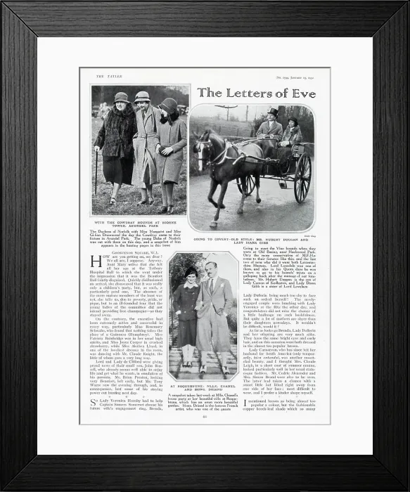 Framed Print : Page from The Tatler, 13th January 1932: The Letters of Eve