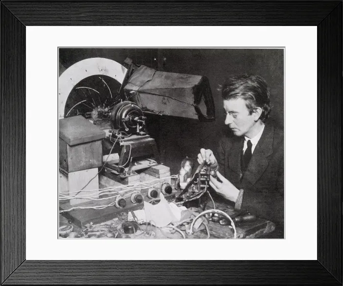 Framed Print : John Logie Baird transmitting a moving picture 1926 Framed Print : John Logie Baird transmitting a moving picture 1926