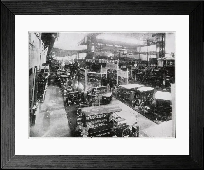 Framed Print : General view of the Great Motor Exhibition. Date: 1904 Framed Print : General view of the Great Motor Exhibition. Date: 1904